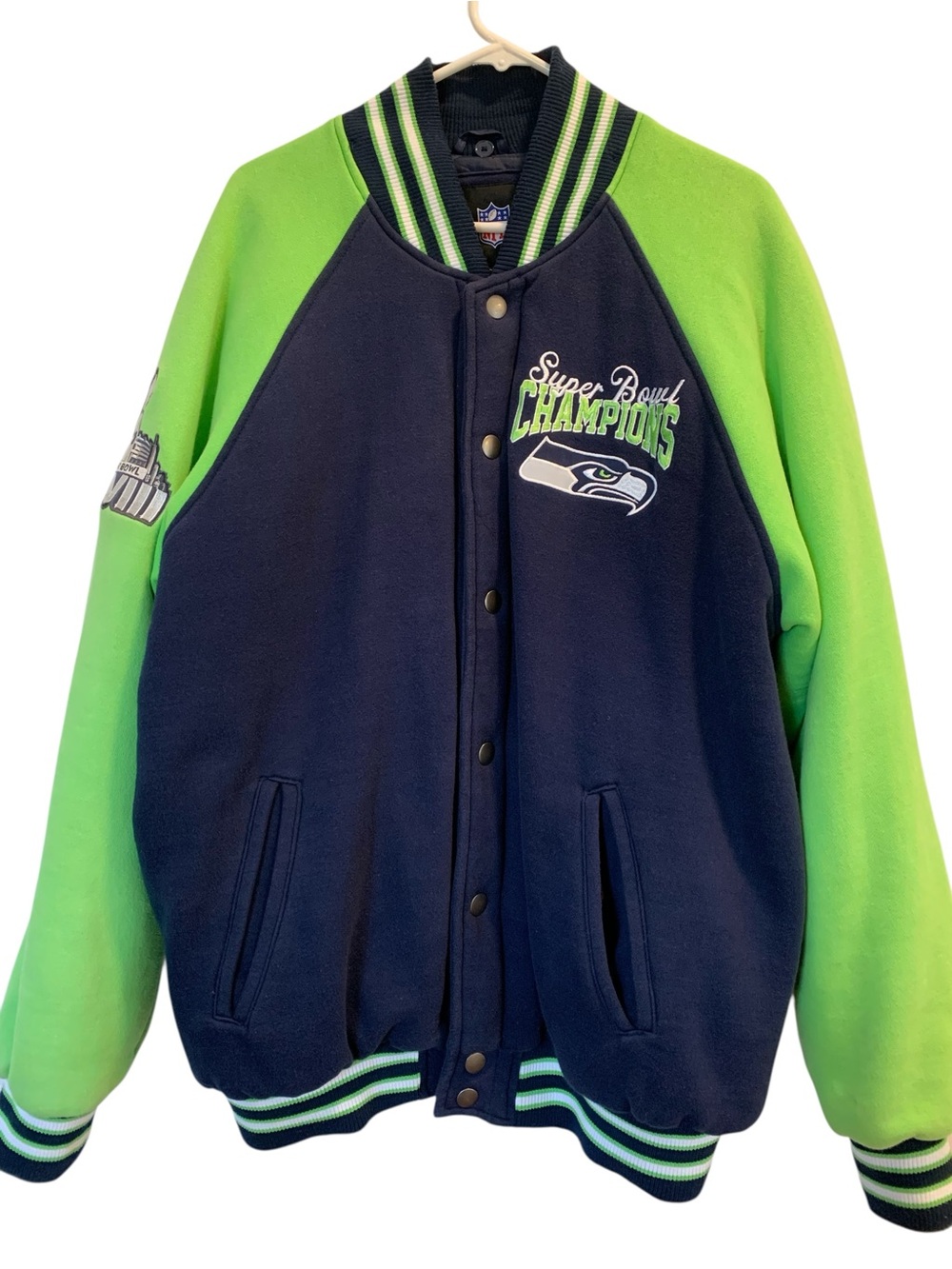Seattle Seahawks Super Bowl XLVIII NFL Jacket Size XL
